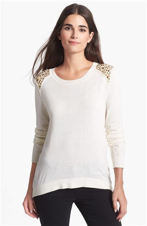 michael kors studded sweatshirt|Michael Kors grey crewneck sweatshirt.